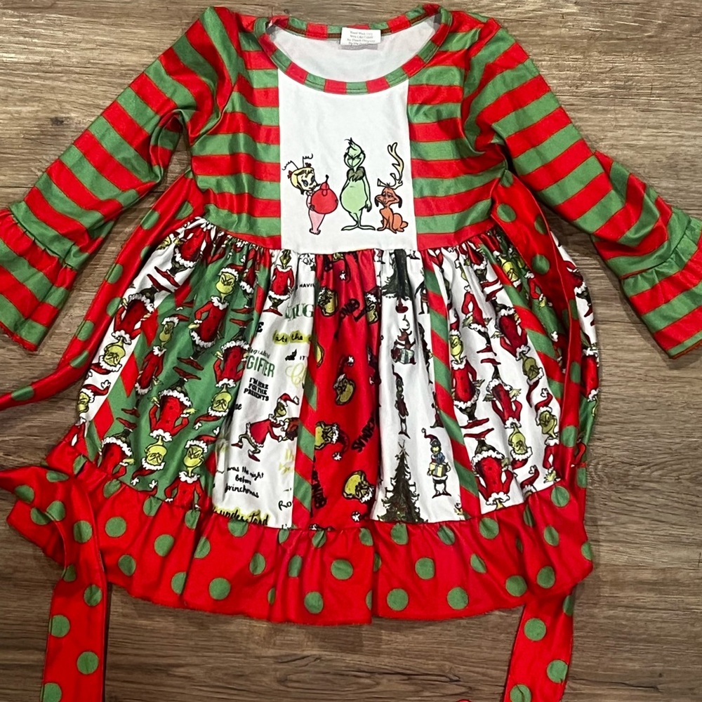Festive Boutique Grinch Kids Dress